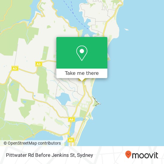 Pittwater Rd Before Jenkins St map