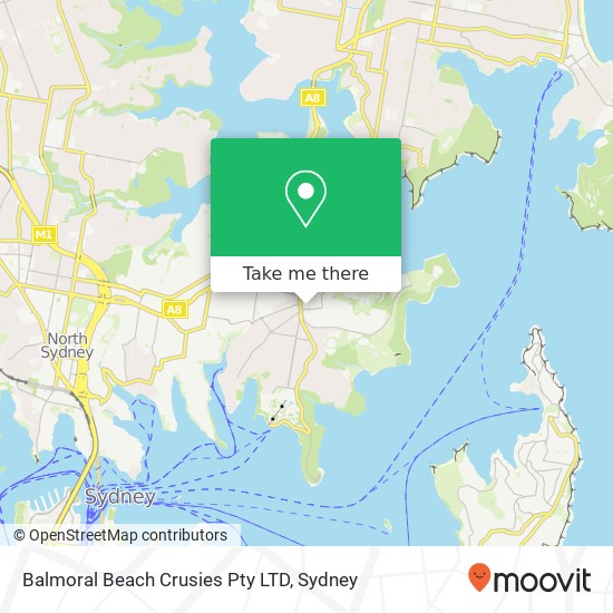 Balmoral Beach Crusies Pty LTD map