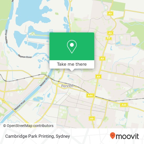 Mapa Cambridge Park Printing