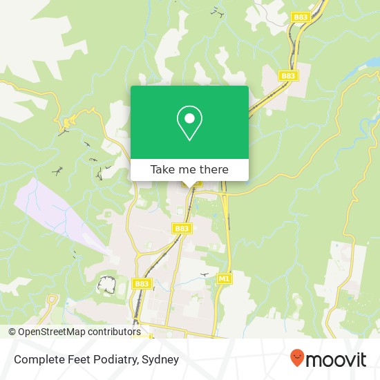 Complete Feet Podiatry map