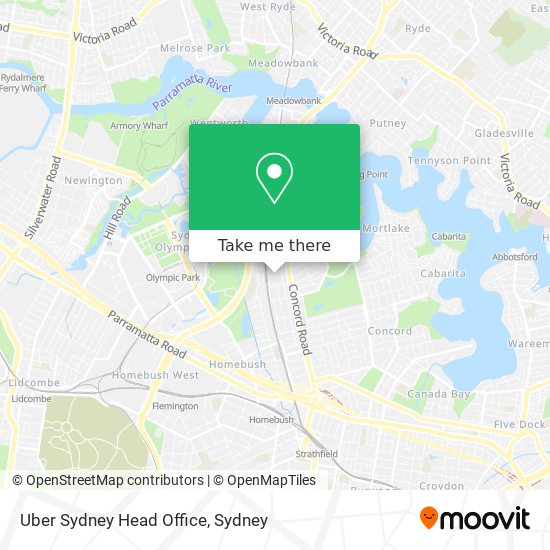 Uber Sydney Head Office map