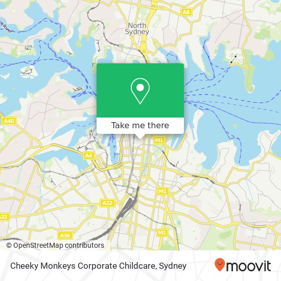 Mapa Cheeky Monkeys Corporate Childcare