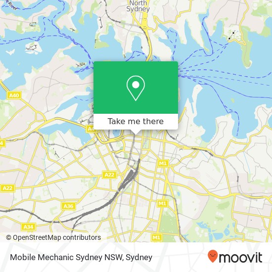 Mapa Mobile Mechanic Sydney NSW