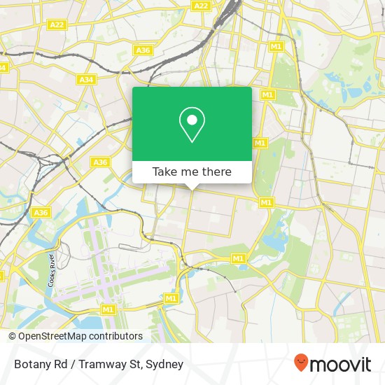 Botany Rd / Tramway St map