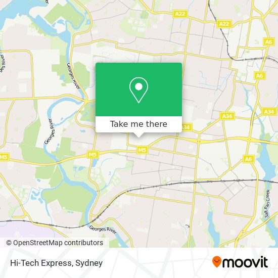 Mapa Hi-Tech Express