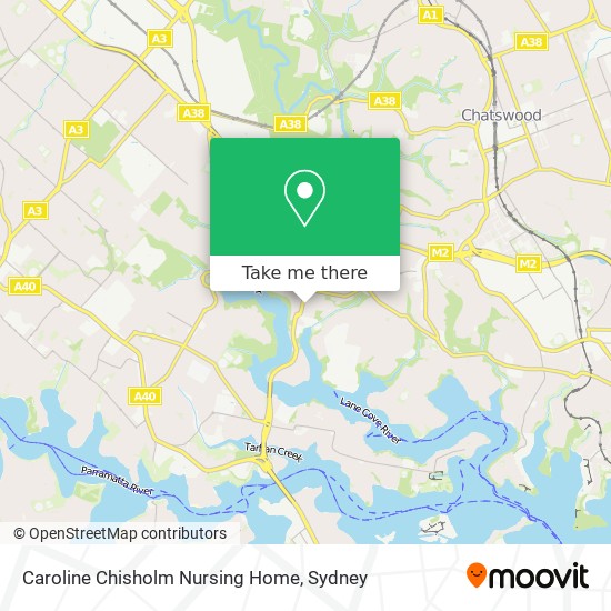 Mapa Caroline Chisholm Nursing Home