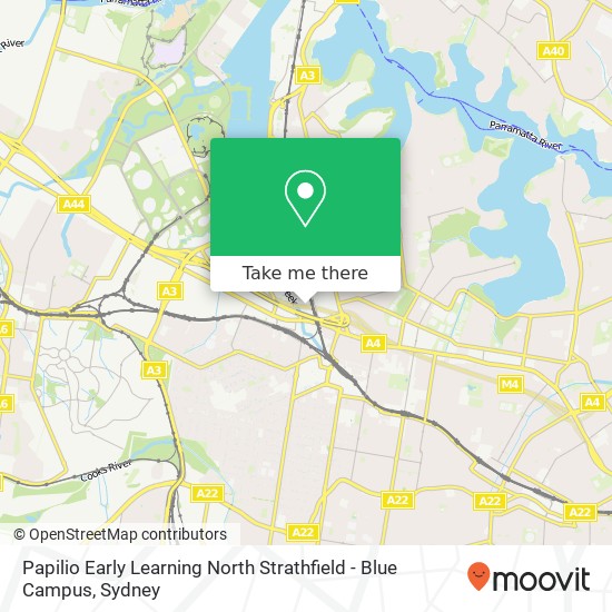 Papilio Early Learning North Strathfield - Blue Campus map