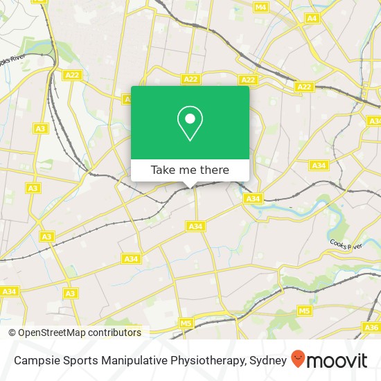 Mapa Campsie Sports Manipulative Physiotherapy