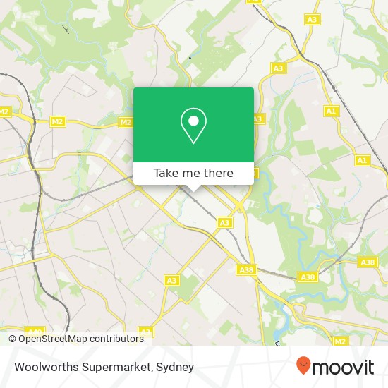 Woolworths Supermarket map