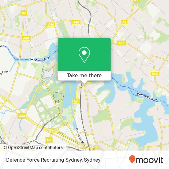 Defence Force Recruiting Sydney map