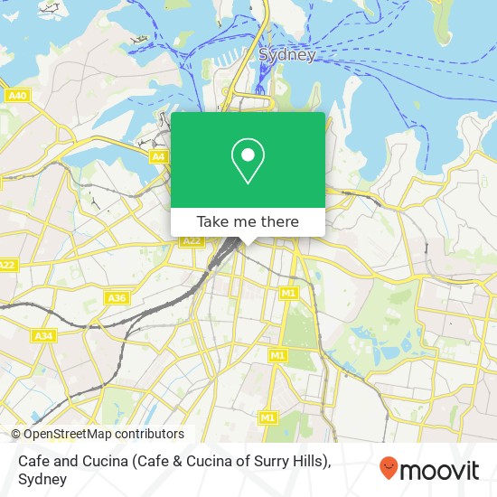 Cafe and Cucina (Cafe & Cucina of Surry Hills) map