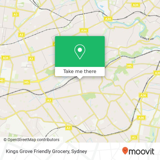 Kings Grove Friendly Grocery map