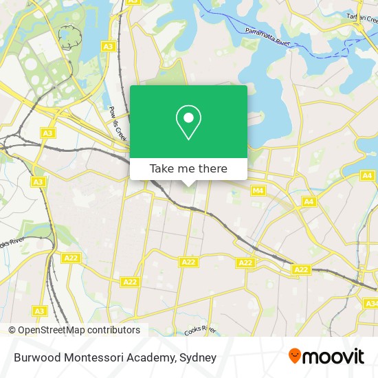 Burwood Montessori Academy map