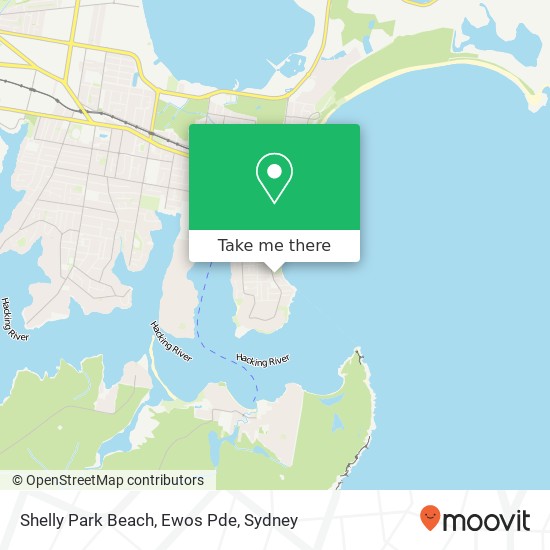 Shelly Park Beach, Ewos Pde map
