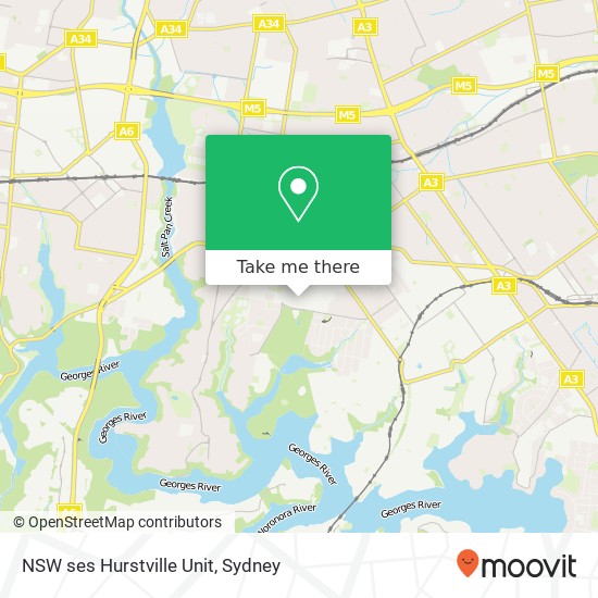 Mapa NSW ses Hurstville Unit