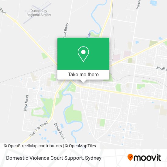 Domestic Violence Court Support map