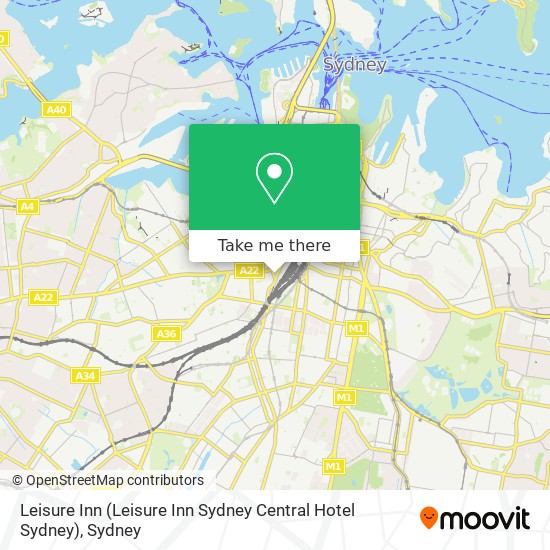 Leisure Inn (Leisure Inn Sydney Central Hotel Sydney) map