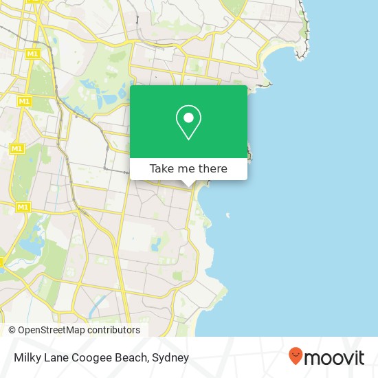 Milky Lane Coogee Beach map