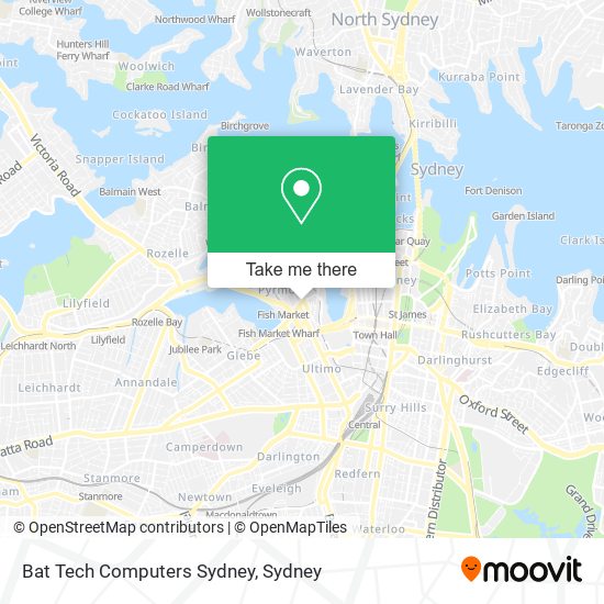 Mapa Bat Tech Computers Sydney