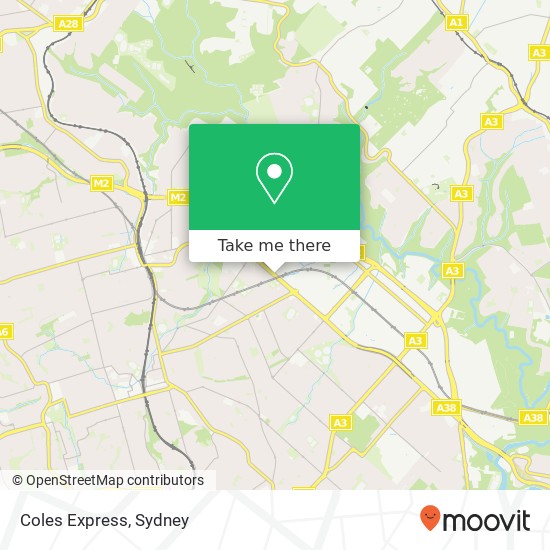 Coles Express map