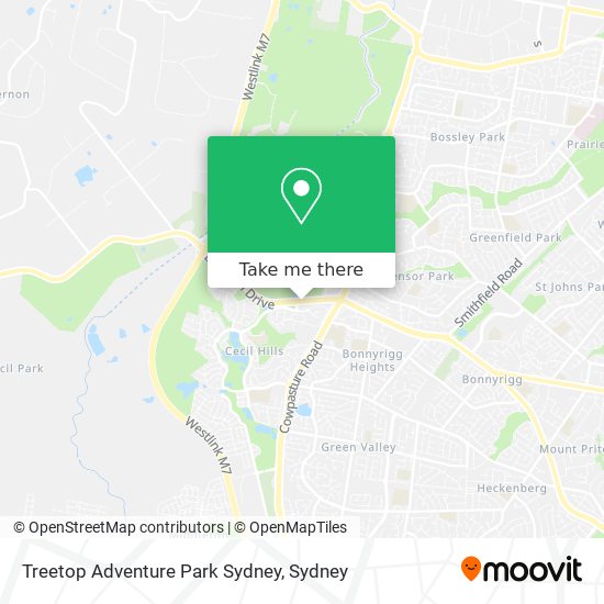 Treetop Adventure Park Sydney map