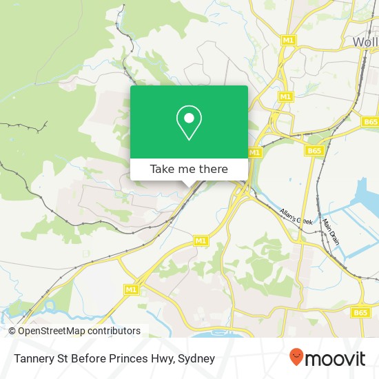 Tannery St Before Princes Hwy map