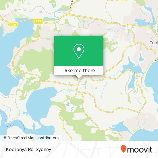 Kooronya Rd map