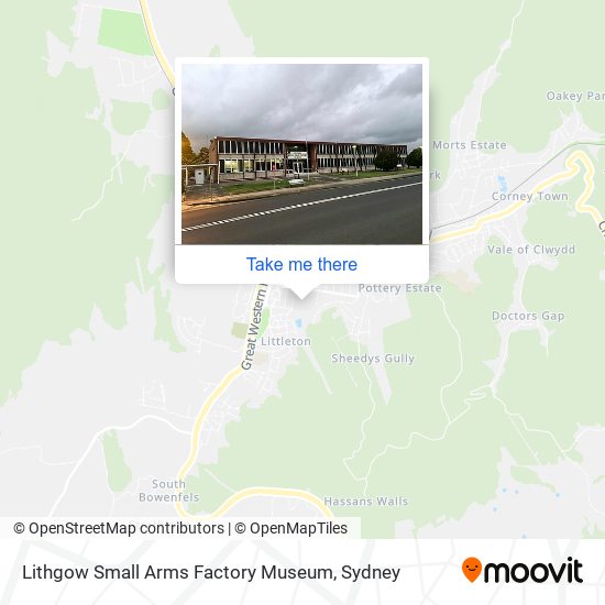 Mapa Lithgow Small Arms Factory Museum