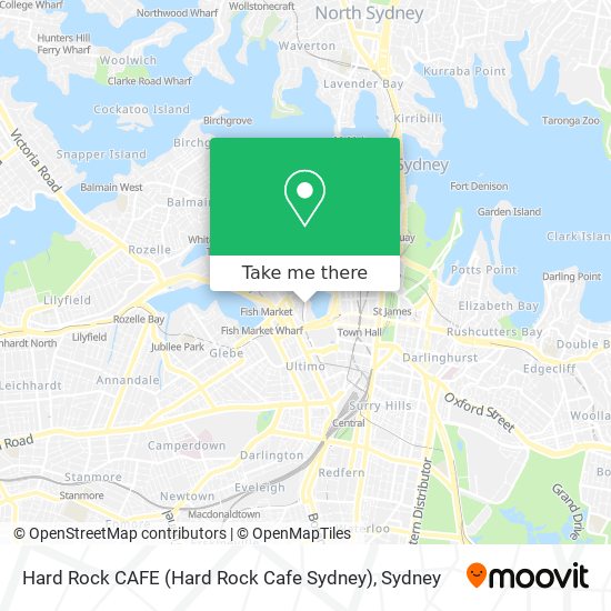 Mapa Hard Rock CAFE (Hard Rock Cafe Sydney)