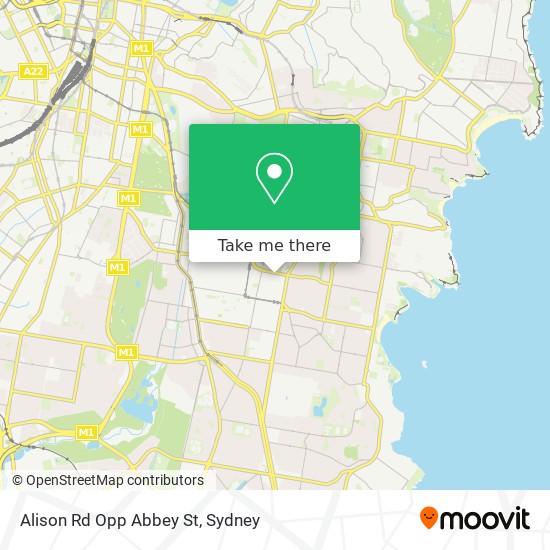 Mapa Alison Rd Opp Abbey St