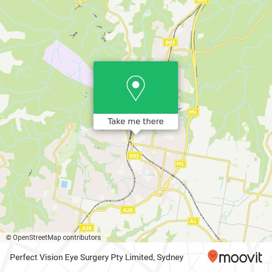 Perfect Vision Eye Surgery Pty Limited map