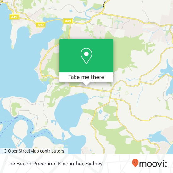 The Beach Preschool Kincumber map