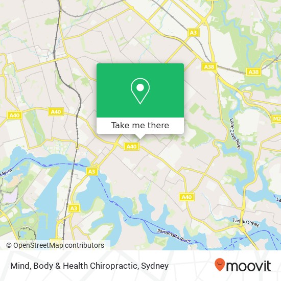 Mind, Body & Health Chiropractic map