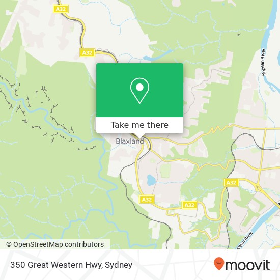 350 Great Western Hwy map