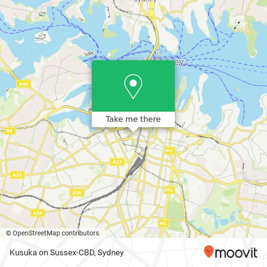 Kusuka on Sussex-CBD map