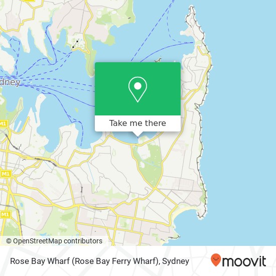 Rose Bay Wharf map