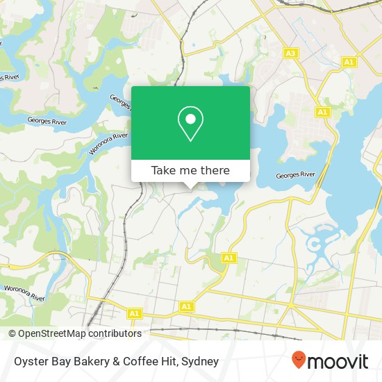 Mapa Oyster Bay Bakery & Coffee Hit