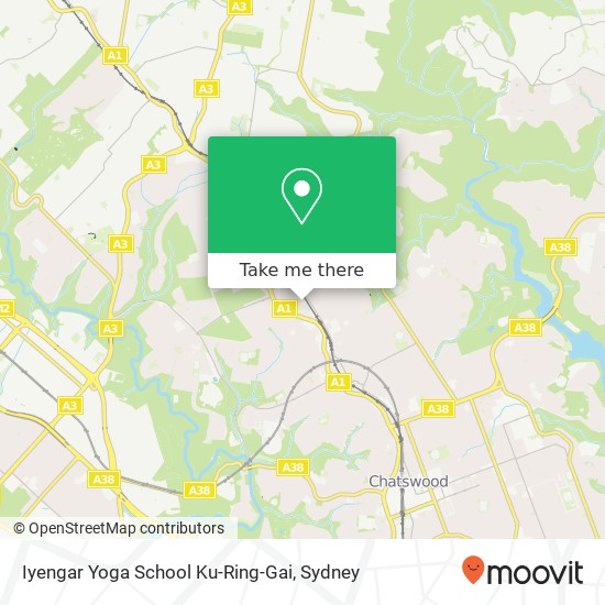 Iyengar Yoga School Ku-Ring-Gai map