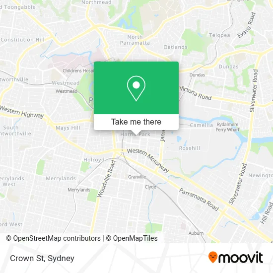 Mapa Crown St