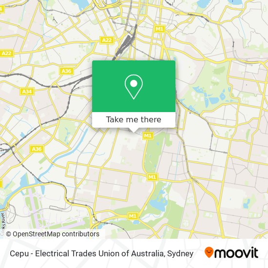 Mapa Cepu - Electrical Trades Union of Australia