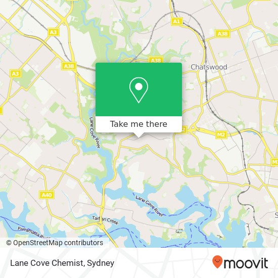 Lane Cove Chemist map