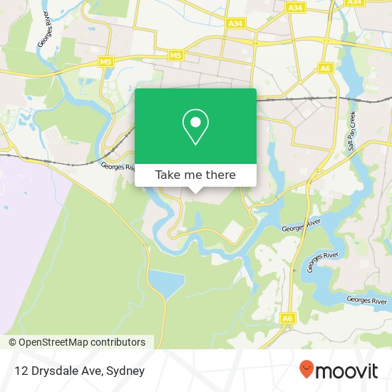 Mapa 12 Drysdale Ave