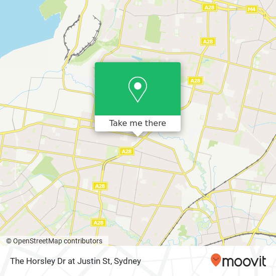 Mapa The Horsley Dr at Justin St