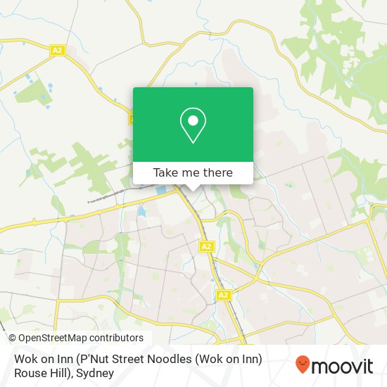 Wok on Inn (P'Nut Street Noodles (Wok on Inn) Rouse Hill) map