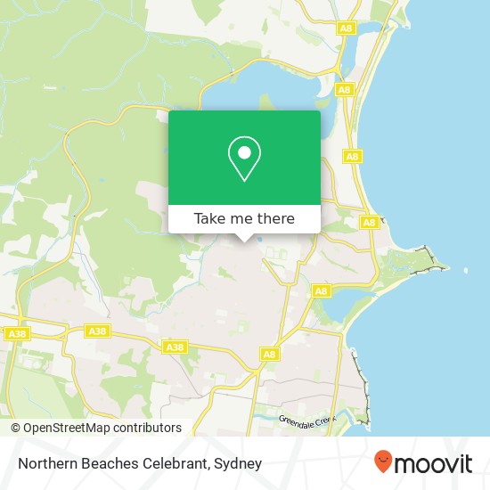 Northern Beaches Celebrant map