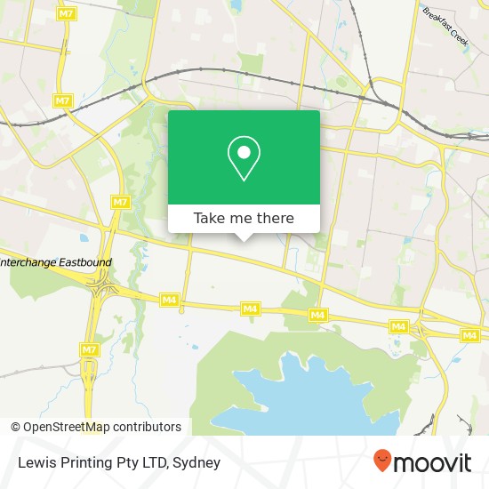 Lewis Printing Pty LTD map