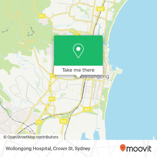 Wollongong Hospital, Crown St map