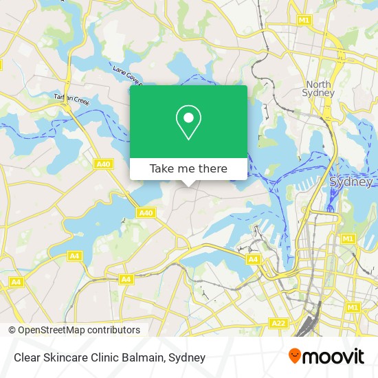 Clear Skincare Clinic Balmain map