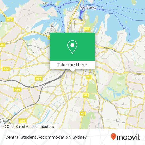 Central Student Accommodation map