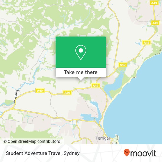 Student Adventure Travel map